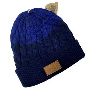 Verdict. Hat & Soul Two Toned Acrylic Knit Beanie Hat Blue Ombre Winter Outdoors